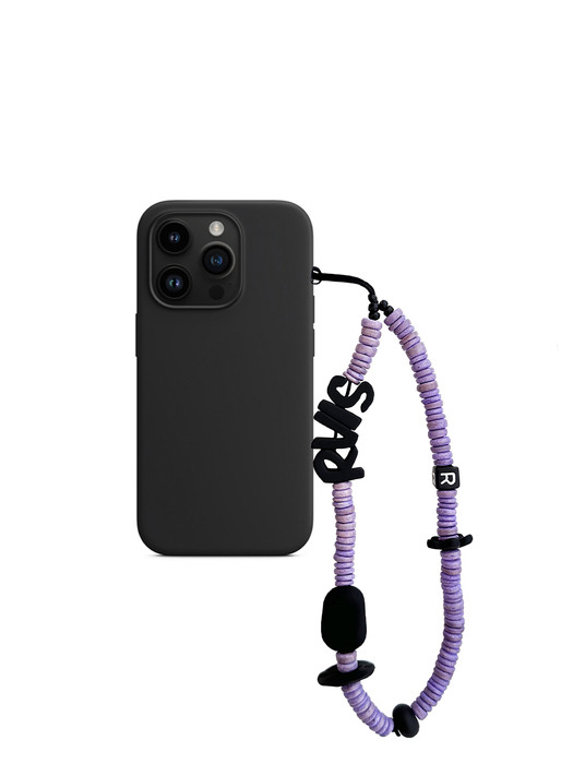nature beads phone strap violet