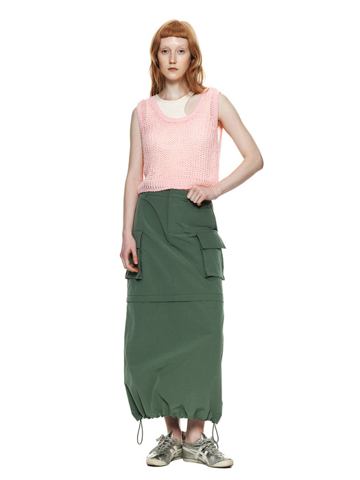 Vermont Zipper Skirt  (Khaki)