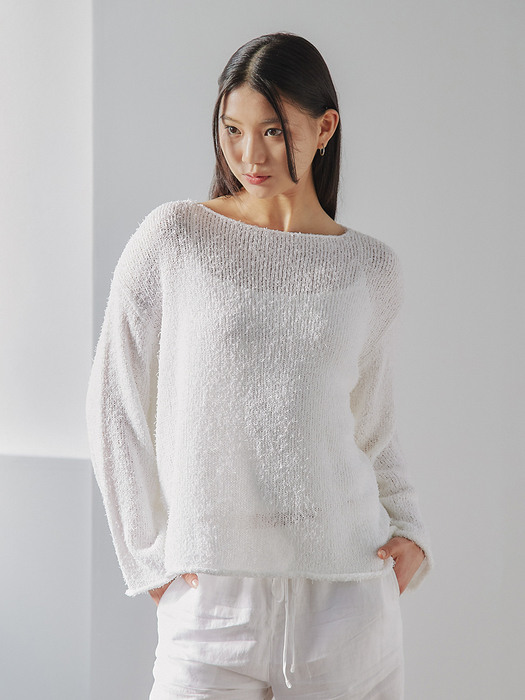 [1+1]HAIRY LONG SLEEVES KNIT_4COLOR