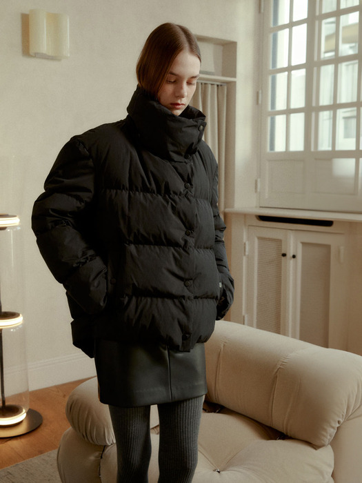 [단독] LE MUSEE_BAZEL Reversible Goose Down Puffer Jumper_Black