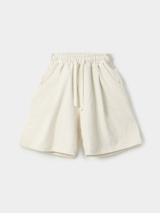 Textured Slub Shorts(IVORY)