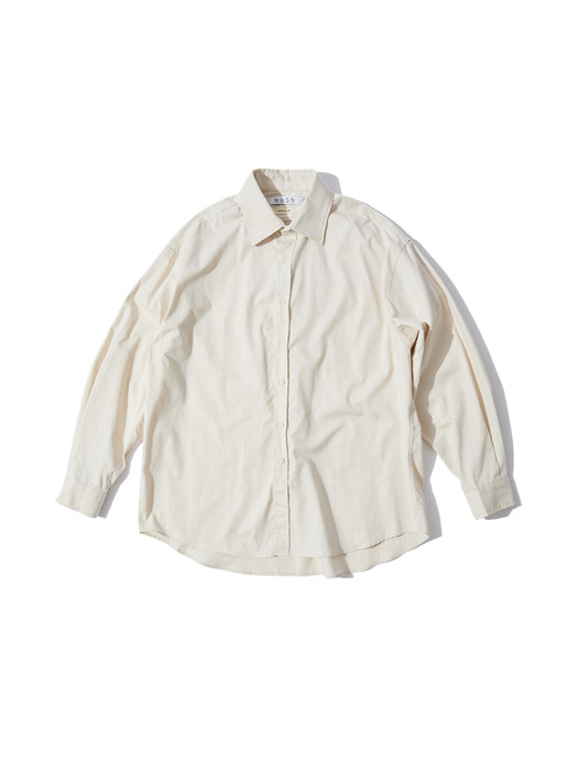 [x EASE]Twill Cotton Shirts(Big Fit)(2 colors)-