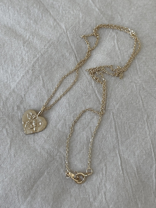 14k Vintage Angel necklace