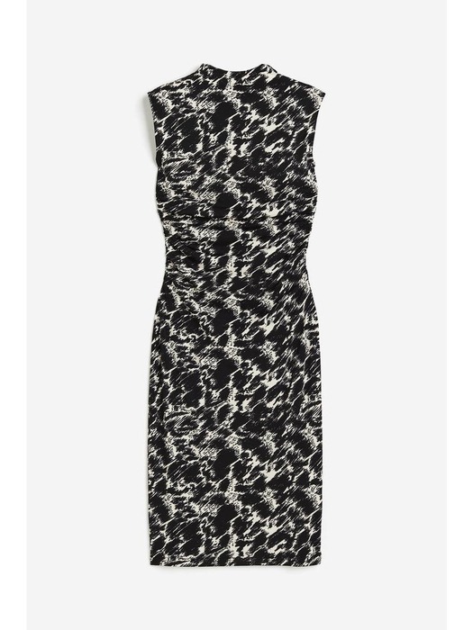 개더 바디콘 드레스 블랙/패턴 1154696007
