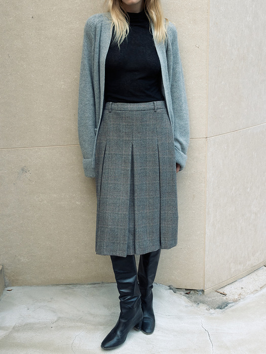 [Day-Wool] Wool Pleated Midi Skirt_2color