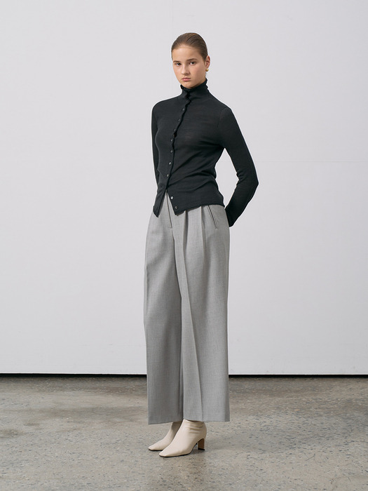 Two Pintuck Wide Trousers