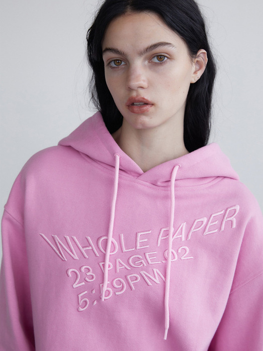 Embroidered graphic hoodie - pink