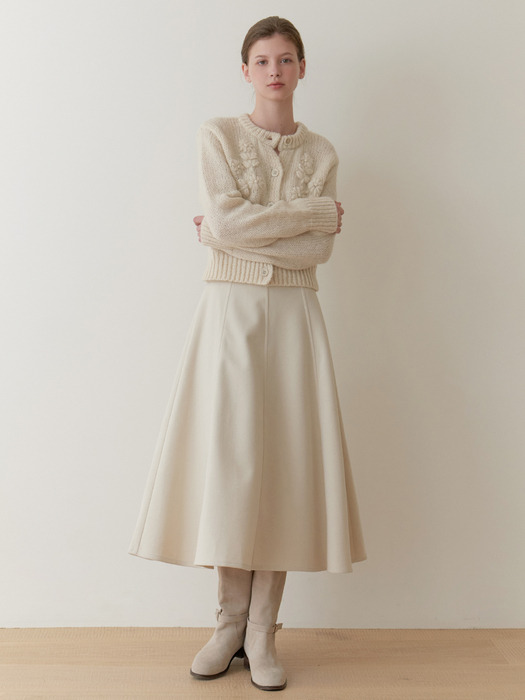 Noel flare skirt (ivory)