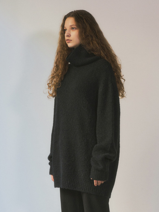 Overfit Wool Turtleneck Knit _CTK205(Black)