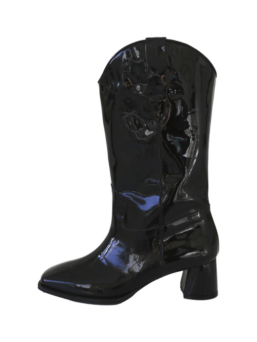 Asher_Square Western Boots_CDBT52_Patent Black