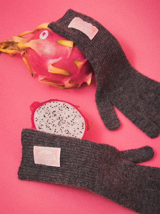 [선물포장] Killiman wool gloves - Sisi Charcol