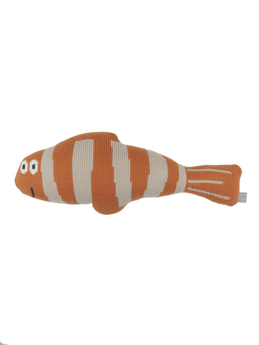 자유로운 물속 여행자 물고기 니트 인형 - Orange