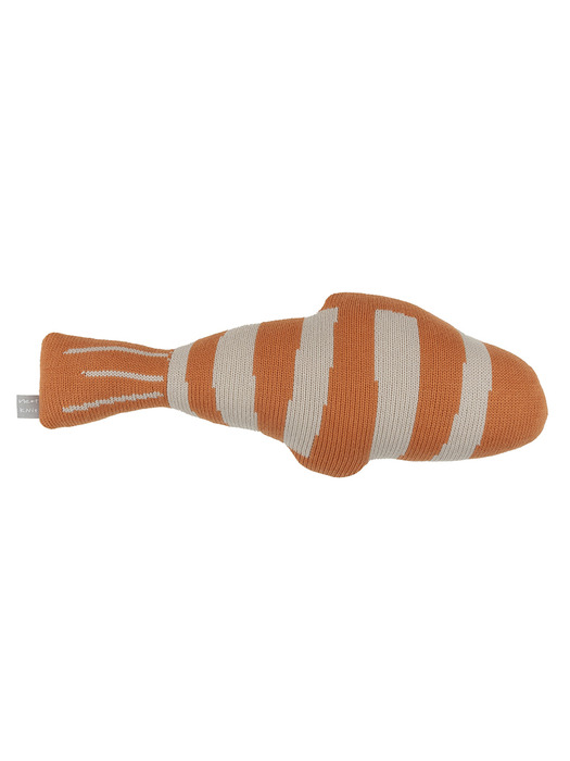 자유로운 물속 여행자 물고기 니트 인형 - Orange