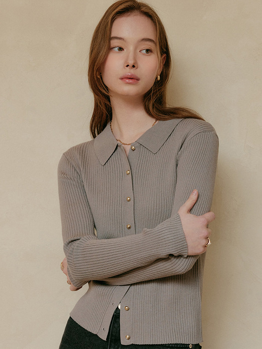 조이 칼라 슬림 니트 / JOY COLLAR SLIM KNIT_5colors