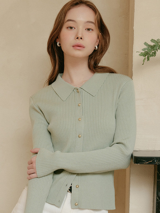 조이 칼라 슬림 니트 / JOY COLLAR SLIM KNIT_5colors