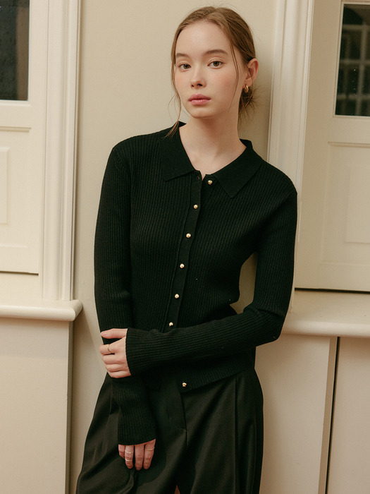 조이 칼라 슬림 니트 / JOY COLLAR SLIM KNIT_5colors