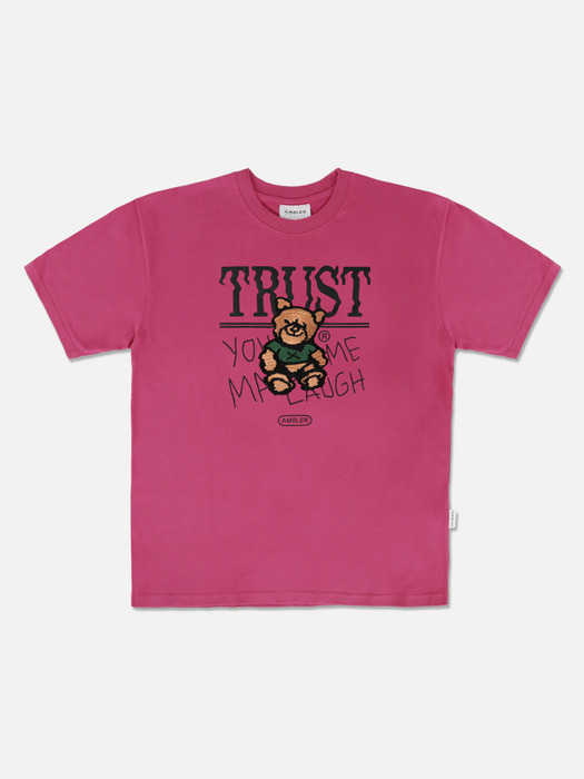 Trust bear Over fit T-Shirts AS1105 (Pink)