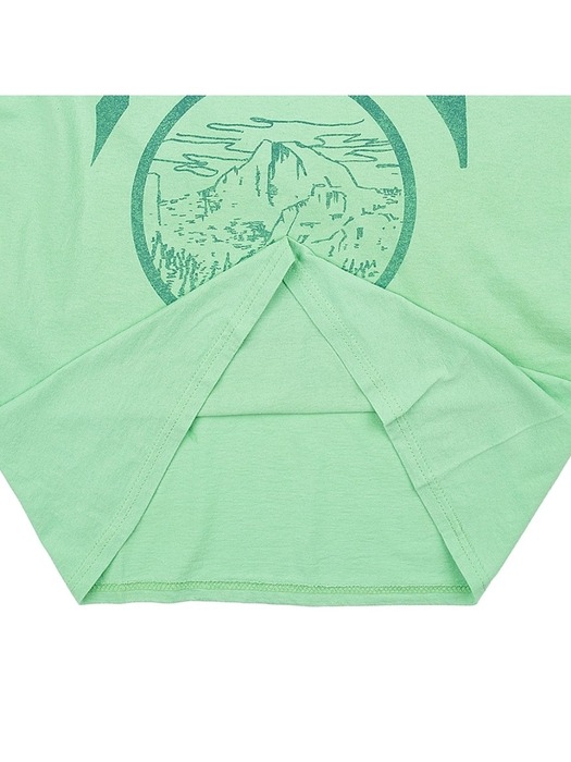 [와일드 동키] 요세미티 코튼 티셔츠 T YOSEMITE STRONG WASHED LIME GREEN