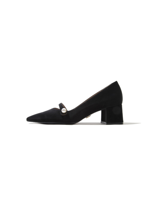 Pointed toe elodie / matt black (5cm)