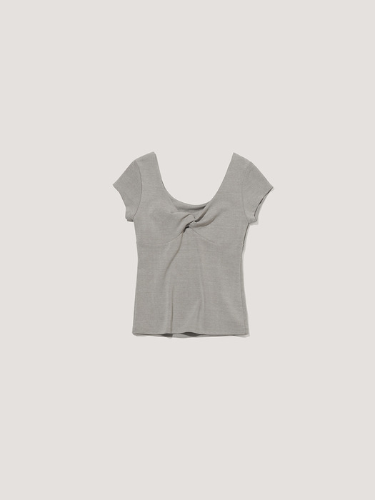 Pigment-Washed Twisted Jersey Top