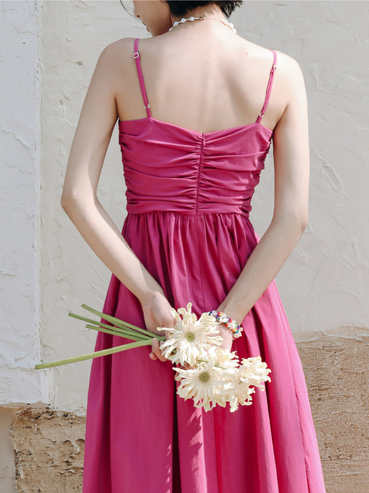 LS_Pink sparkling beach long dress
