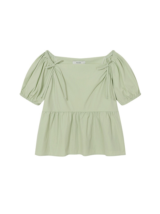 Haruta Ribbon Shirring Blouse