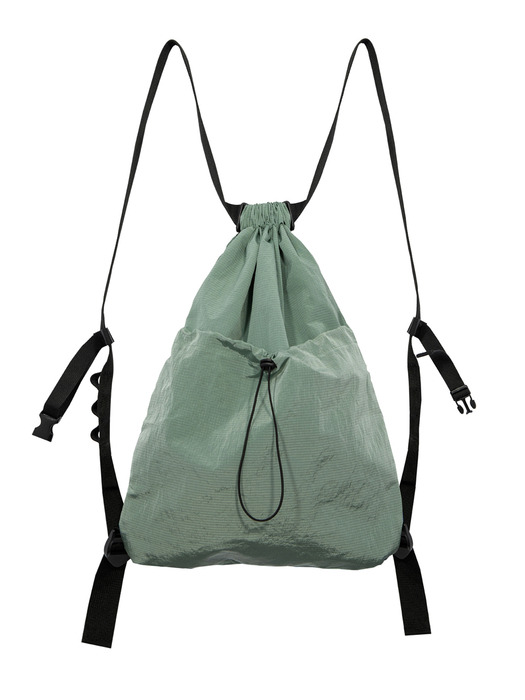 [PB x RNHI] METAL RIPSTOP BUCKLE GYM SACK (with Pouch bag) [MINT]