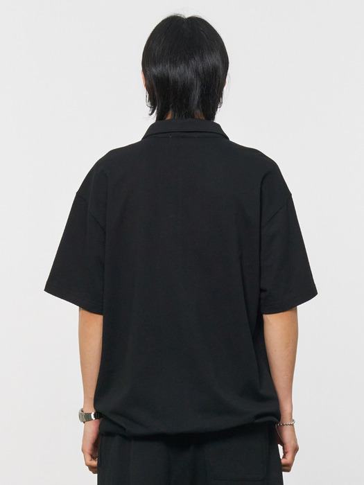 MAN 브루클린 미니 쭈리 카라 반팔 티셔츠 [BLACK] / SBD2U51043