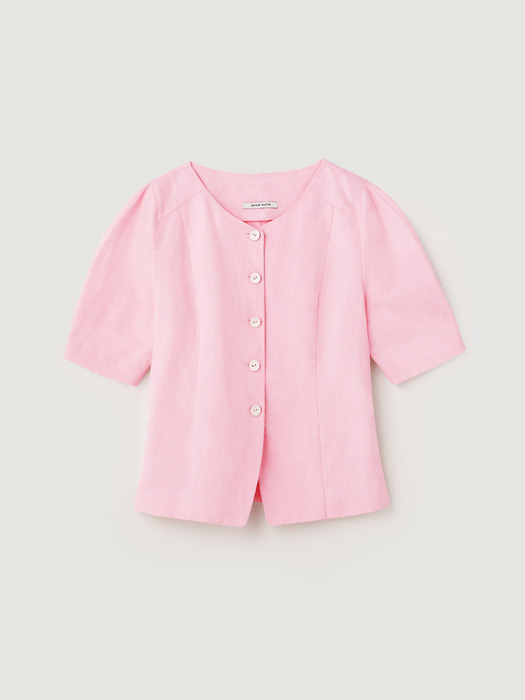 Rounded sleeve jacket - Pink