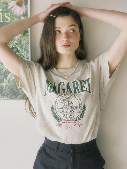 Margaret Artwork T-shirt  - Oatmeal