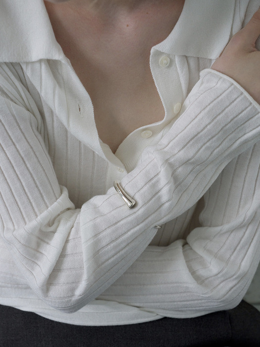 SOFT OPEN COLLAR KNIT_IVORY