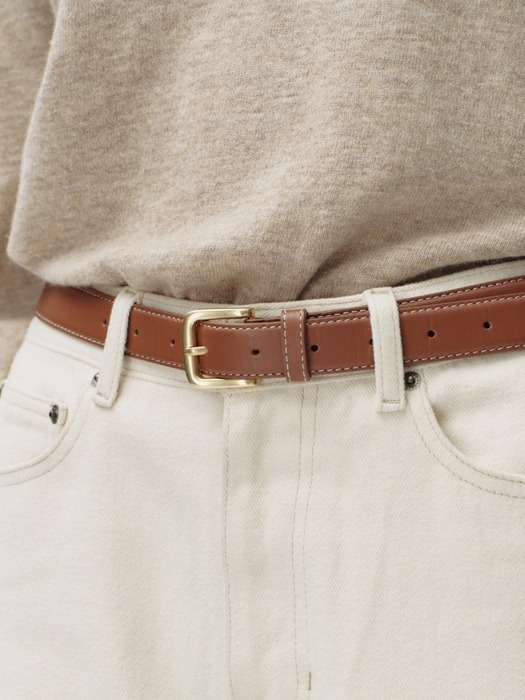 standard leather belt (25mm) - brown