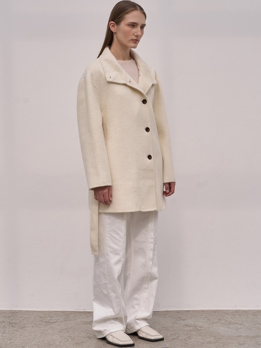 Handmade Wool Half Robe Coat_2Color