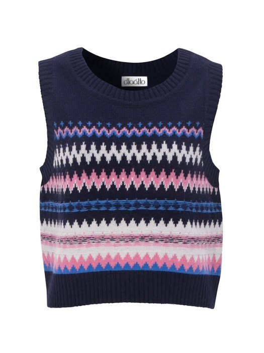 LILLE KNIT VEST_NAVY