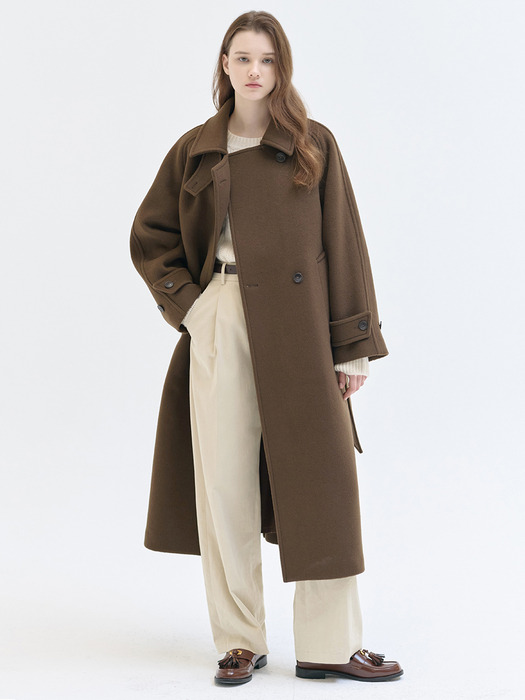 24WN double raglan long coat [CH/BR]