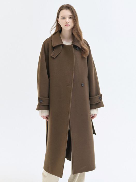 24WN double raglan long coat [CH/BR]