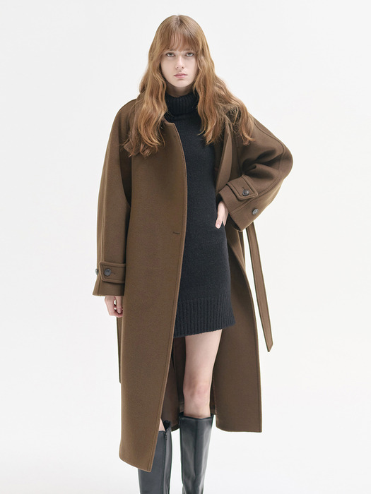 24WN double raglan long coat [CH/BR]