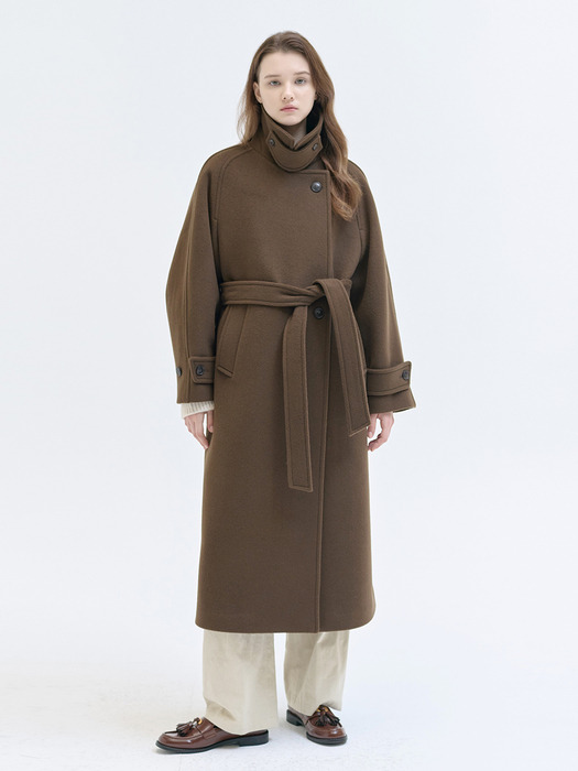 24WN double raglan long coat [CH/BR]