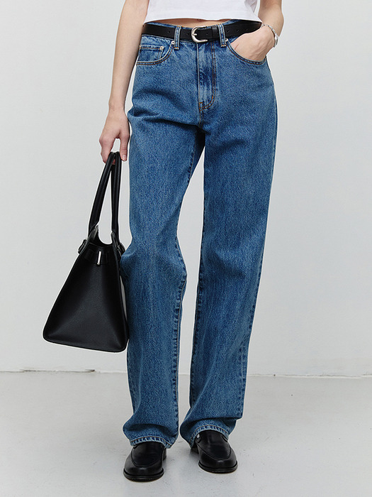 ESSENTIAL STRAIGHT FULL LENGTH JEANS CLASSIC BLUE_UDPA5A217B2