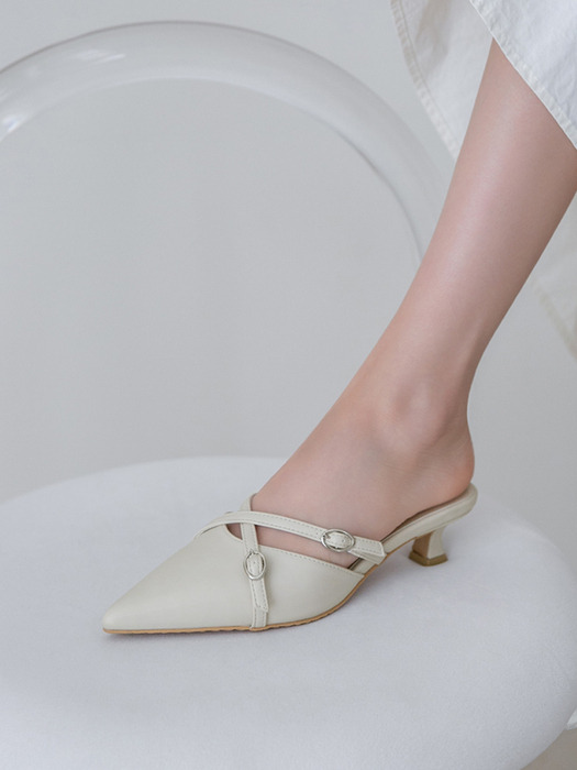 Caryn 캐린 스트랩 뮬 5cm