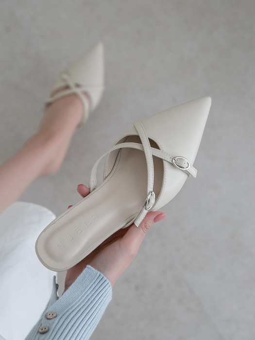 Caryn 캐린 스트랩 뮬 5cm