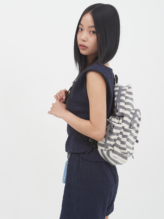 Nest Sling Backpack (Gray Stripe)