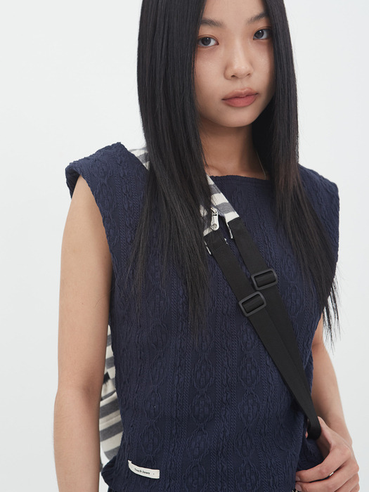Nest Sling Backpack (Gray Stripe)
