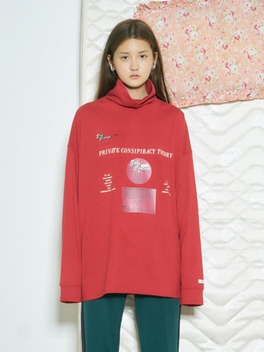 Baby Record Turtleneck T-Shirts [RED]