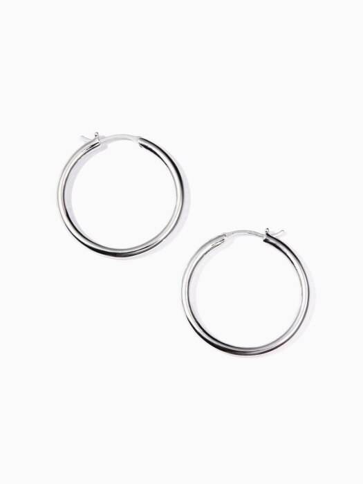 Simple round earring L