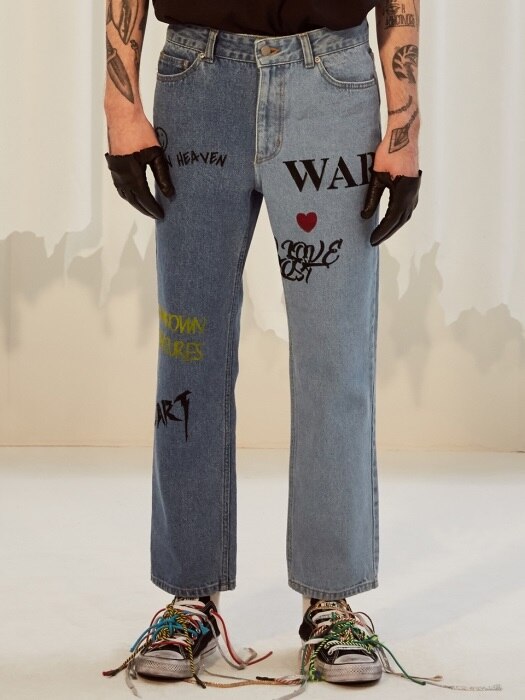 vei-8 punk crop jeans - デニム/ジーンズ