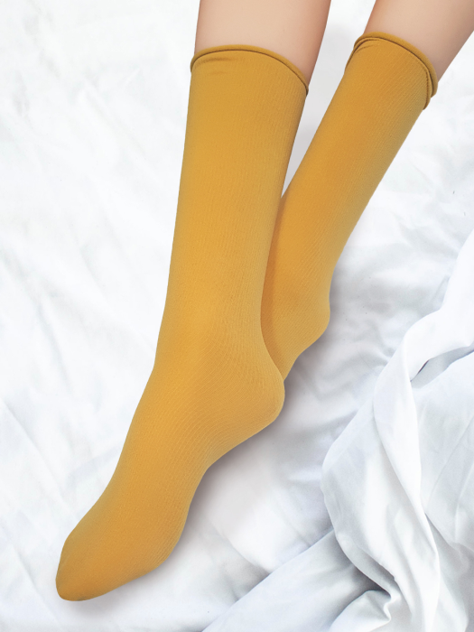 코듀로이 Color Socks (Mustard)