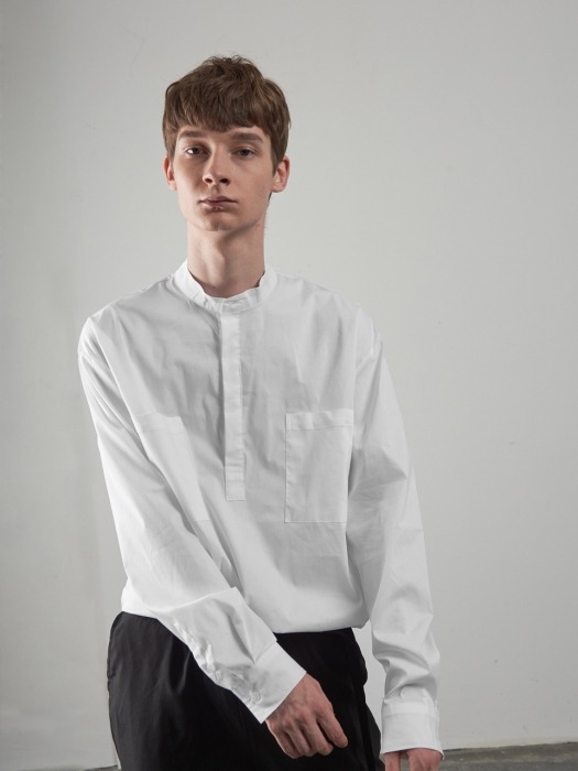 19FW OVERSIZE CHINA COLLAR SHIRTS [WHITE]