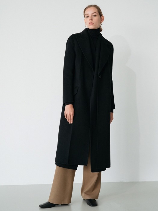 handmade muffler coat (black)