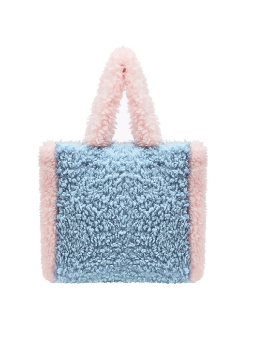 FAUX FUR COLORBLOCK BAG